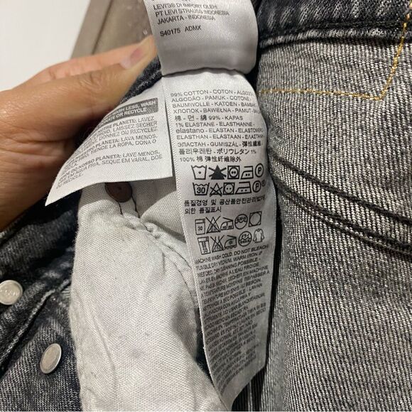 NWT Levi’s Skinny Filiforme 501 Black Wash - Picture 6 of 6